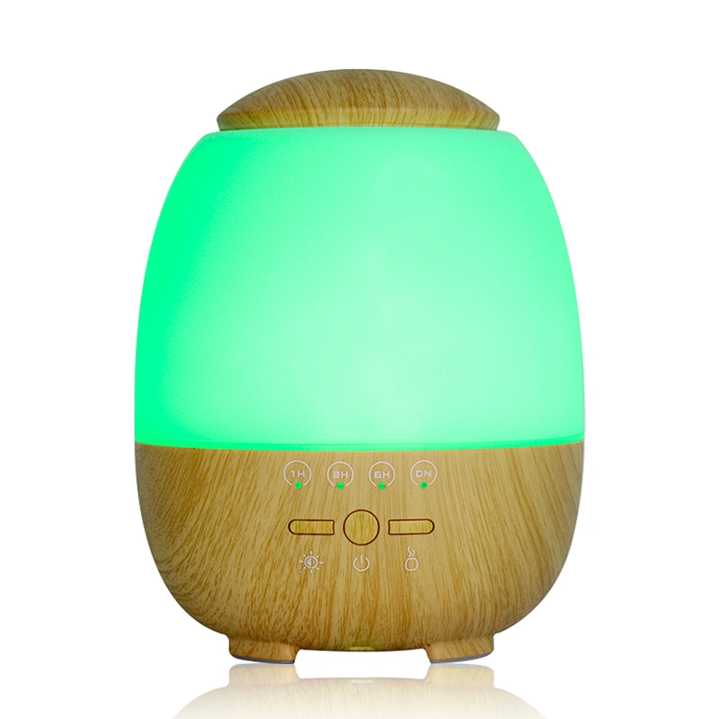 Electric Aroma Essential Oil Diffuser Ultrasonic Air Humidifier Wood Grain Aroma Diffuser With LED Lights