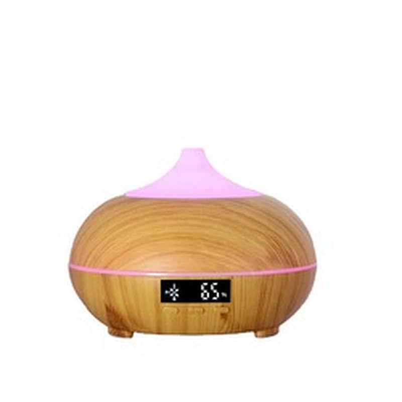 400ml Light Wooden Grain WIFI Aroma Diffuser TUYA Smart Wireless Essential Oil Humidifier