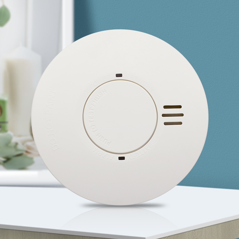 Smoke Alarm DC 10 years long-life battery operated backup wireless smoke sensor