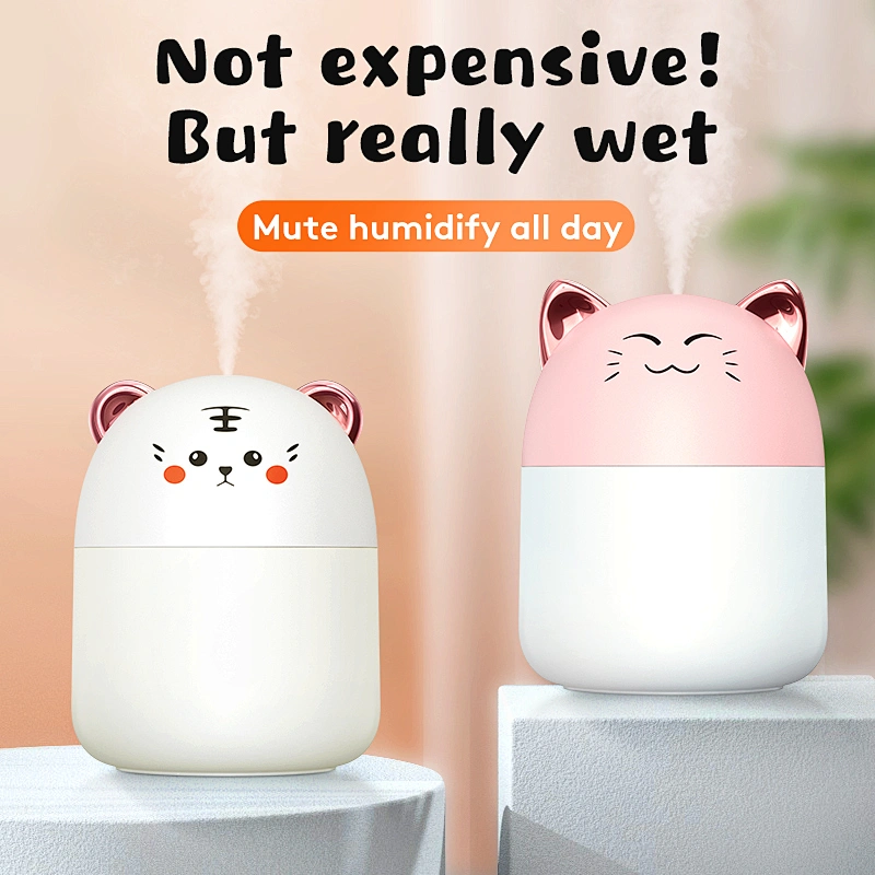 Portable H2O Spray Mist Air  Freshener Smart Aroma Essential Oil Diffuser USB Air Humidifier With Night Light