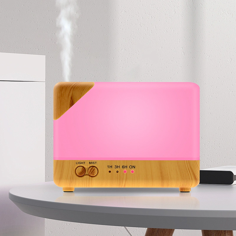 TUYA Smart Remote Control Ultrasonic Air Humidifier Wooden Grain Electric Essential Oil Aroma Diffuser For Home