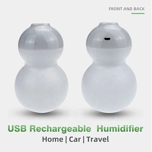 Portable Mini Humidifier, Small USB Mist Humidifier, Personal Desktop Humidifier for Home Baby Bedroom Office Car Travel