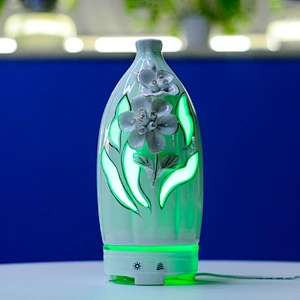 2020 New WIFI Oil Diffuser Diffuser  Ceramic Ultrasonic Humidifier 7 LED Colors