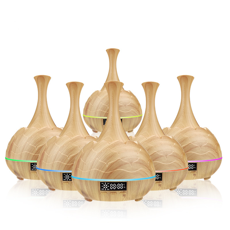 New Design 400ML Ultrasonic humidifier perfume diffuser Humidity temperature time display