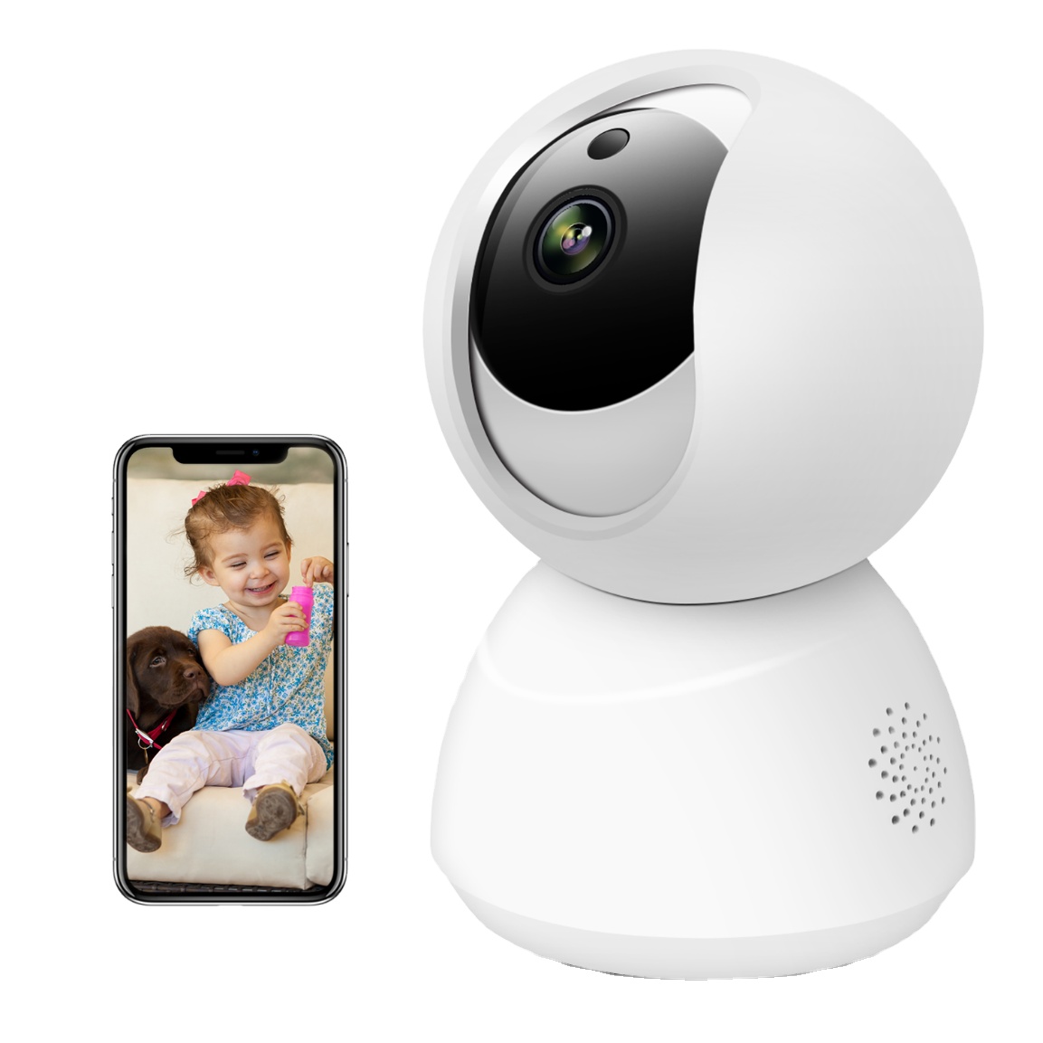 Move detection wide angle infrared night vision smart wifi camera