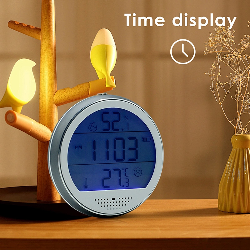 LCD Digital Hygrometer Wireless Temperature Humidity Test Indoor Clock Thermometer