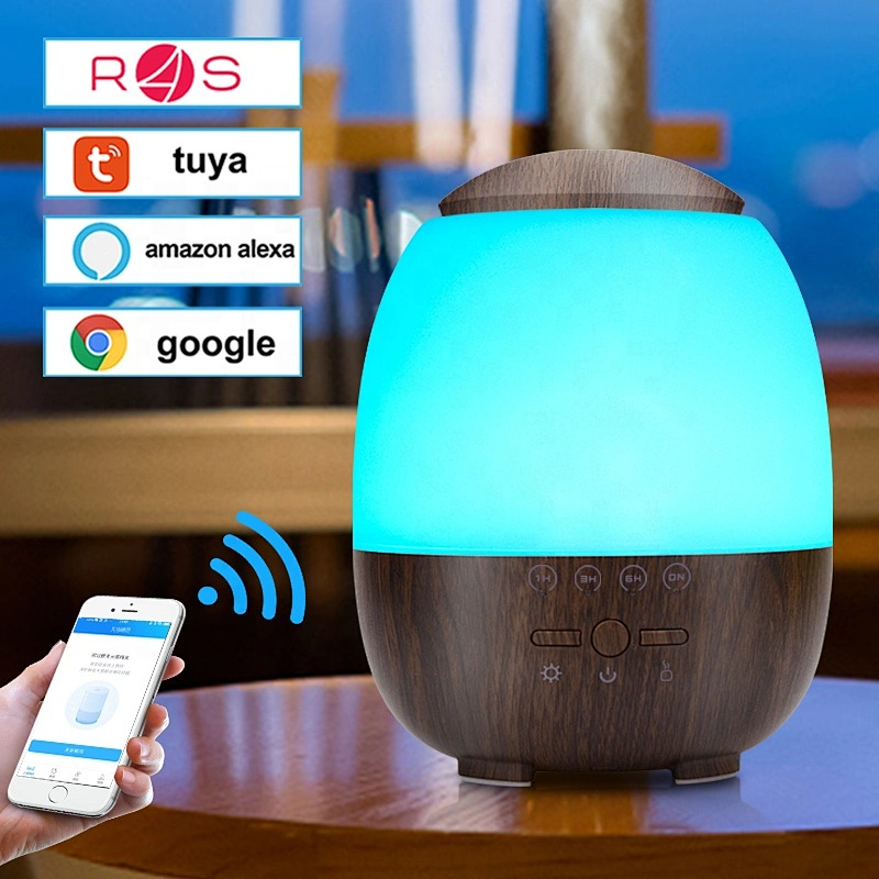 Dark wood grain ultrasonic air humidifier electric portable diffuser for office