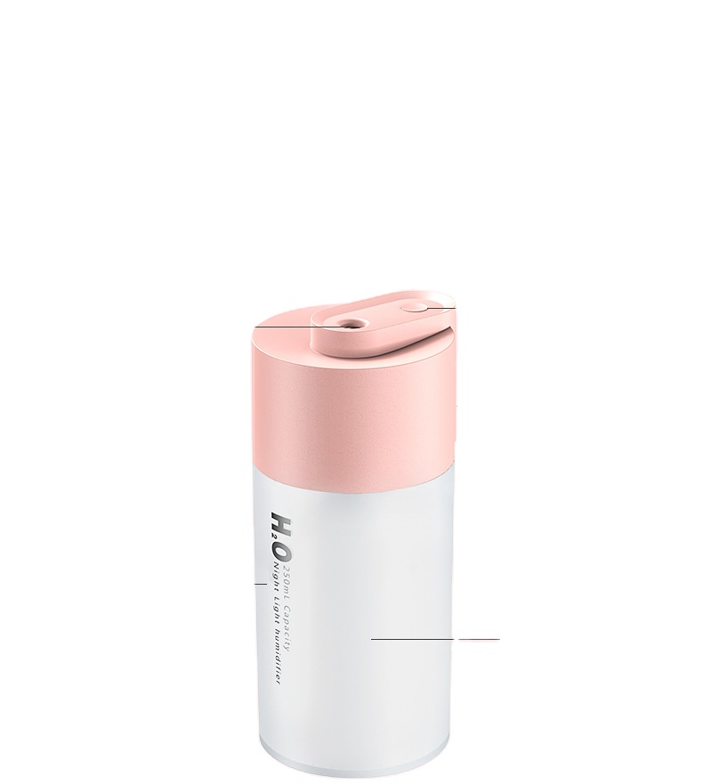 2022 New Arrivals 250ML Mini Exquisite Portable Usb Rechargeable Car Air Humidifier With 7 Colors of Light