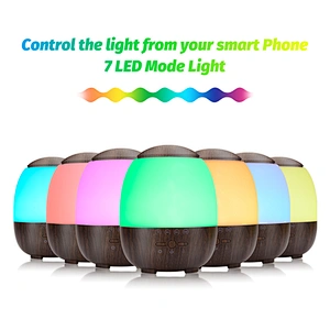 New design portable wifi control oil wood grain diffuser electric  household  humidifier