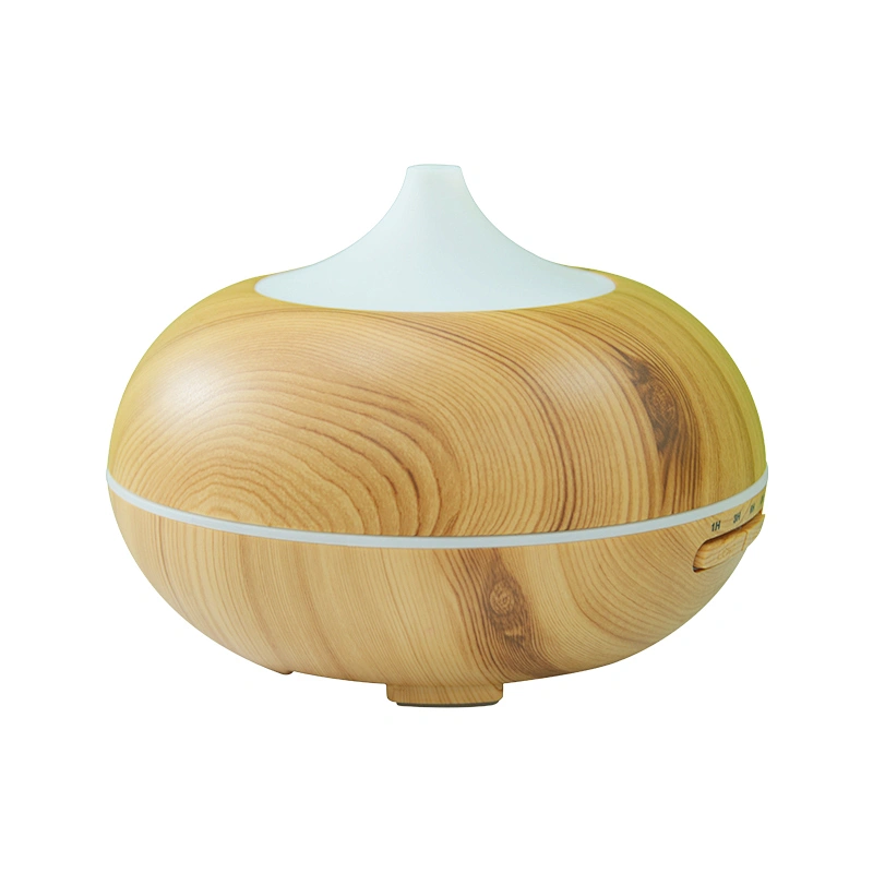 400ml Light Wooden Grain WIFI Aroma Diffuser TUYA Smart Wireless Essential Oil Humidifier