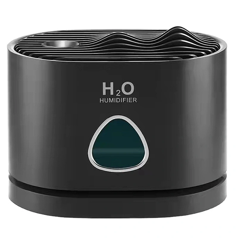 New design big capacity 460ml hill shaped ultrasonic air humidifier with three colors rechargeable car humidifier