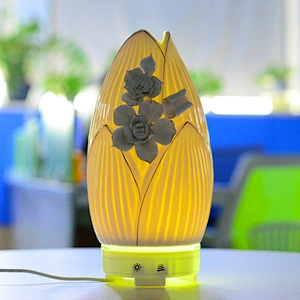 Ceramic Ultrasonic Aroma Diffuser With Led Light Essential Oil Perfume Diffuser For Home Using