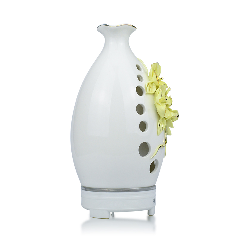 Home Ceramic Ultrasonic Aroma Diffuser With Led Light Essential Oil Fragrance Diffuser