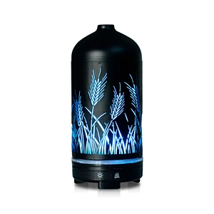 New ultrasonic aroma diffuser with hydration effect mute bedroom home office smart aroma diffuser with wheat pattern