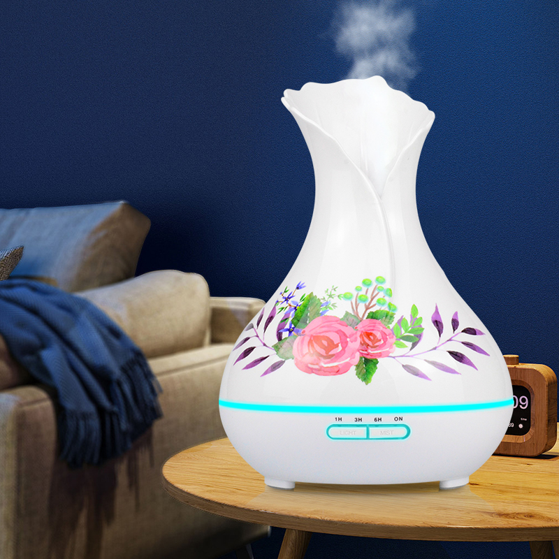 Petal Shape Electric Home Ultrasonic Air Humidifier and Aroma Diffuser with beautiful and elegant appearance