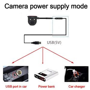 wireless 5G wifi USB car side view  camera with LED light