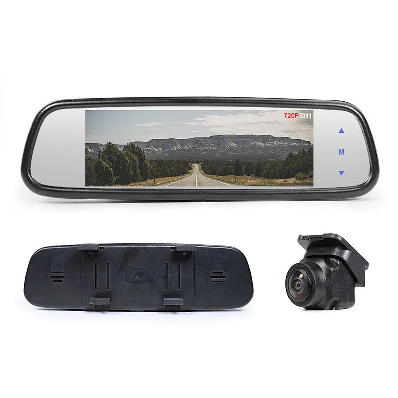 7.36 inch Support AHD and CVBS signal rearview mirror monitor for cars
