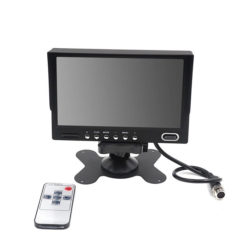 7inch 2 way video input stand alone monitor with sunvisor