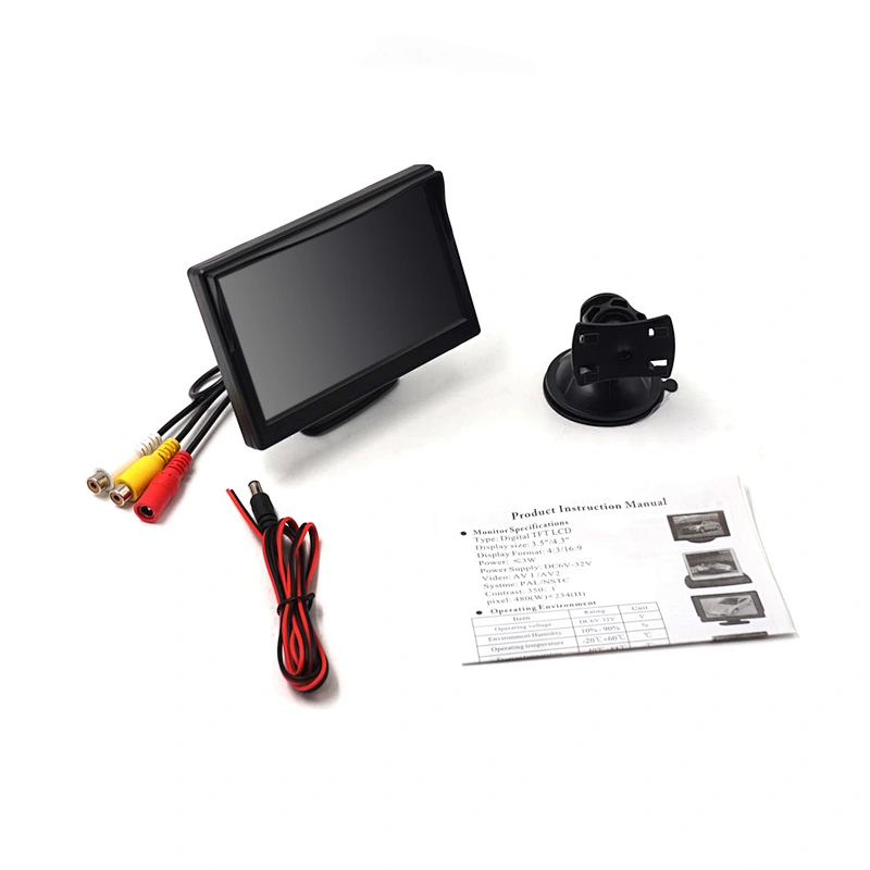5inch TFT lcd stand alone monitor with sucker mount bracket