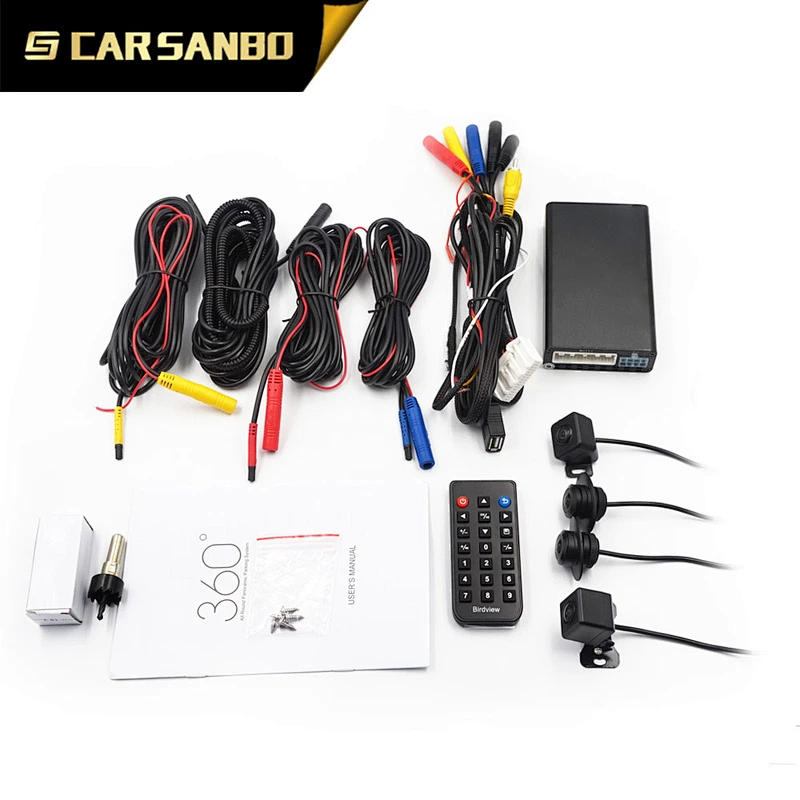 Waterproof 2D 1080P bird view 360 degree camera parking system car around view for school bus