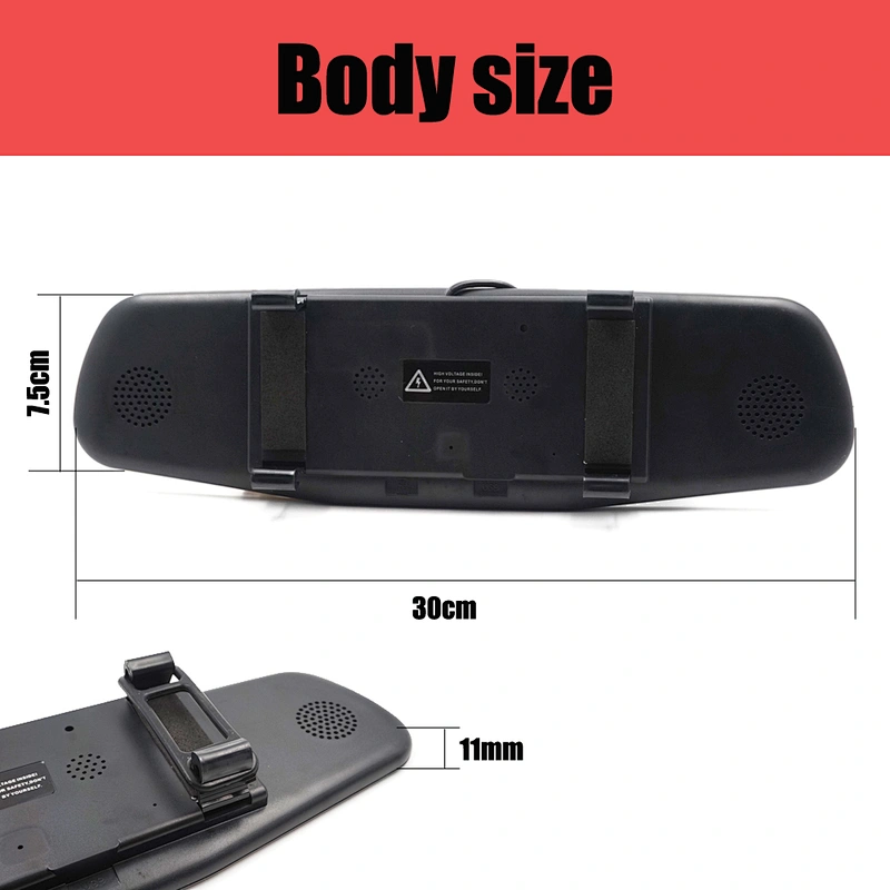 5inch HD slim rearview universal mirror monitor with Silver color mirror