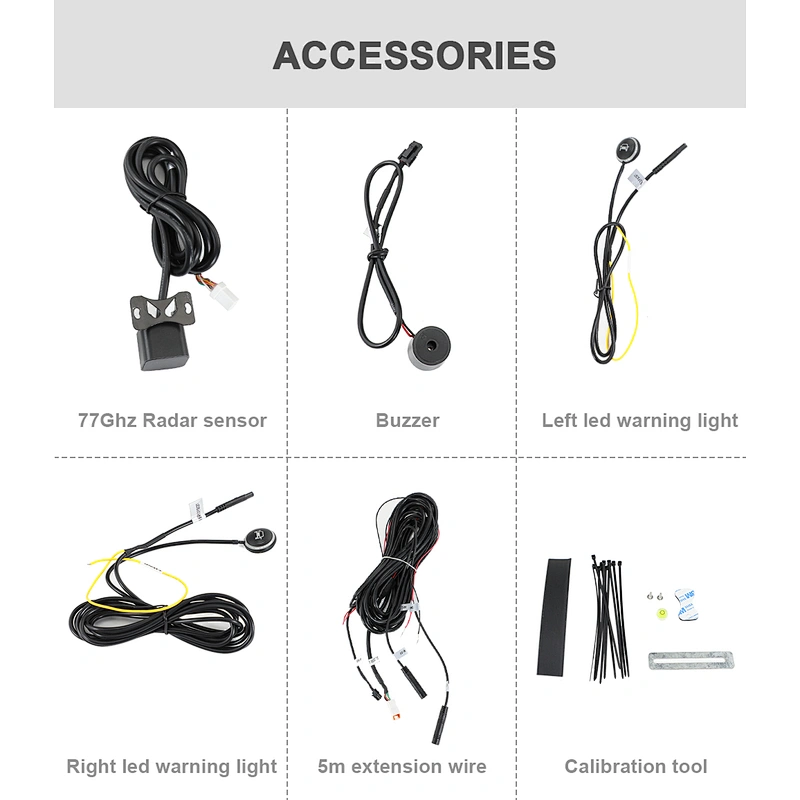 Easy installation BSD millimeter wave radar lane changing assist system for cars and trucks