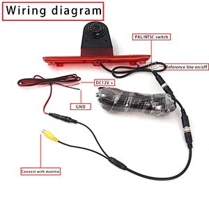 Car Brake Light backup Camera used For FIAT Ducato 3 gen 2006-2018, Peugeot Boxer and and Citroen Jumper (Without brake lights)