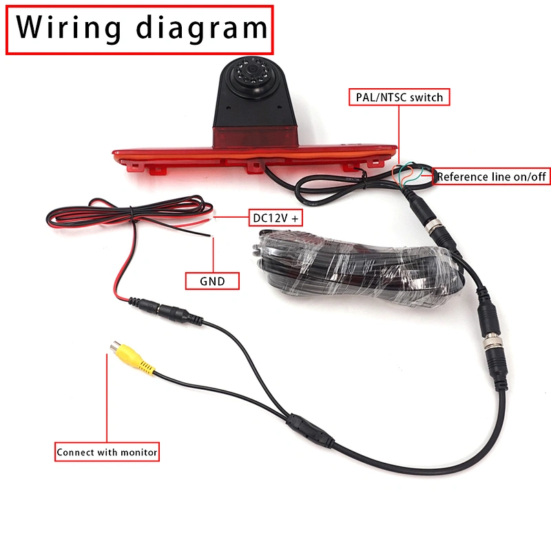 Car Brake Light backup Camera used For FIAT Ducato 3 gen 2006-2018, Peugeot Boxer and and Citroen Jumper (Without brake lights)
