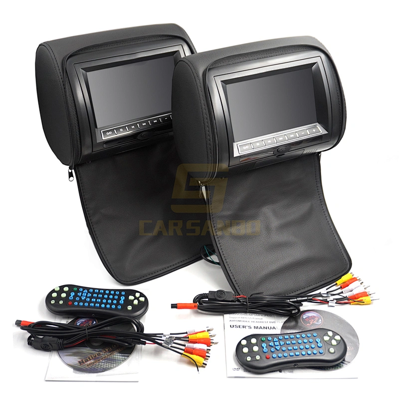 Best choose HR7718C 7 inch Car Headrest DVD player with zipper