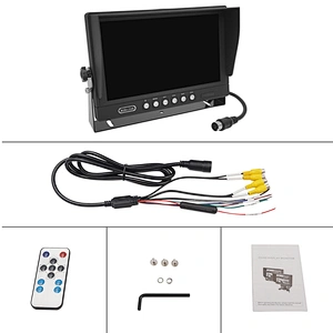 9inch quad heavy duty stand alone monitor with 4 way video input