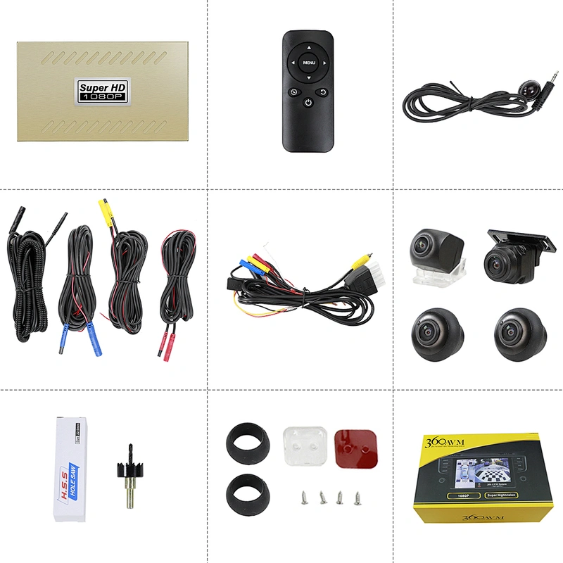 Auto parking assist system 360 bird view HD panoramic camera for parking system