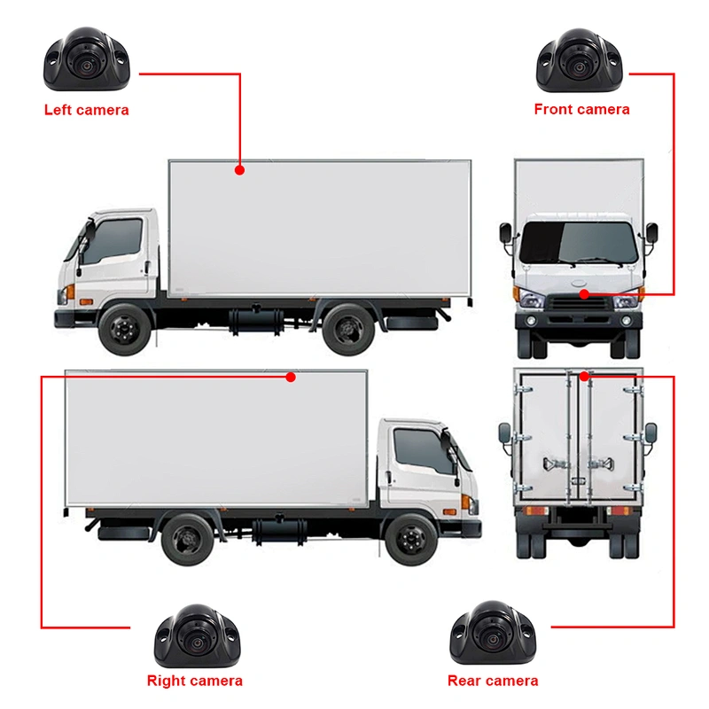 3D 1080P Sony 225 chips 360 Seamless Surround View Digital Video Recorder for cargo van