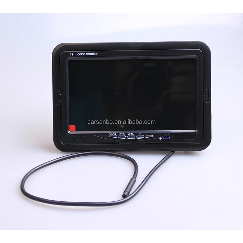 4PIN connector 7 inch motor lcd monitor with Headrest mount frame V2 trigger automatic display