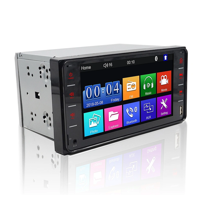 touch key toyota universal 7inch 2 din mp5 with mirror link BT and FM