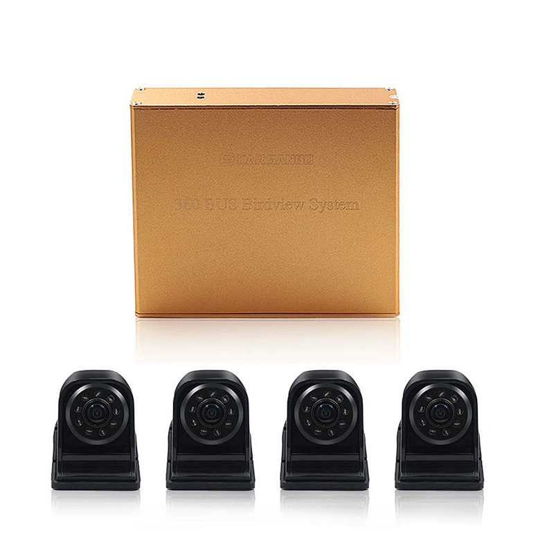 Waterproof 2D 1080P bird view 360 degree camera parking system car around view for school bus