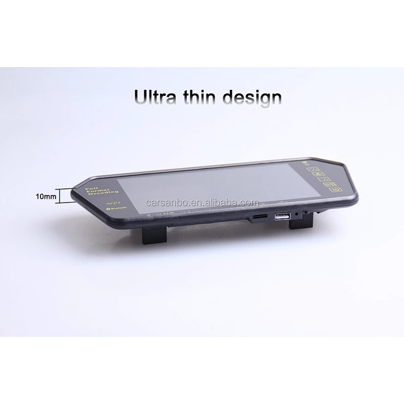 7 inch rear view reverse mirror car monitor with touch key for all vehicles