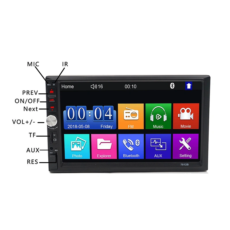 7inch 2 din long body mp5 with mirror link function