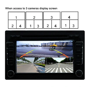 4CH Quad video switch box with camera recorder function