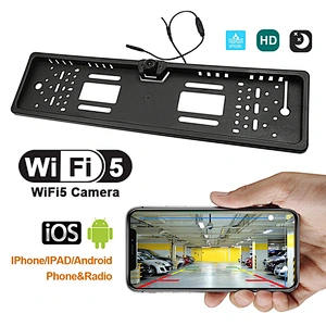 European car license plate backup camera wifi rearview camera wireless car camera