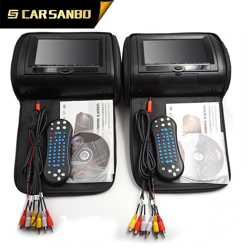Best choose HR7718C 7 inch Car Headrest DVD player with zipper