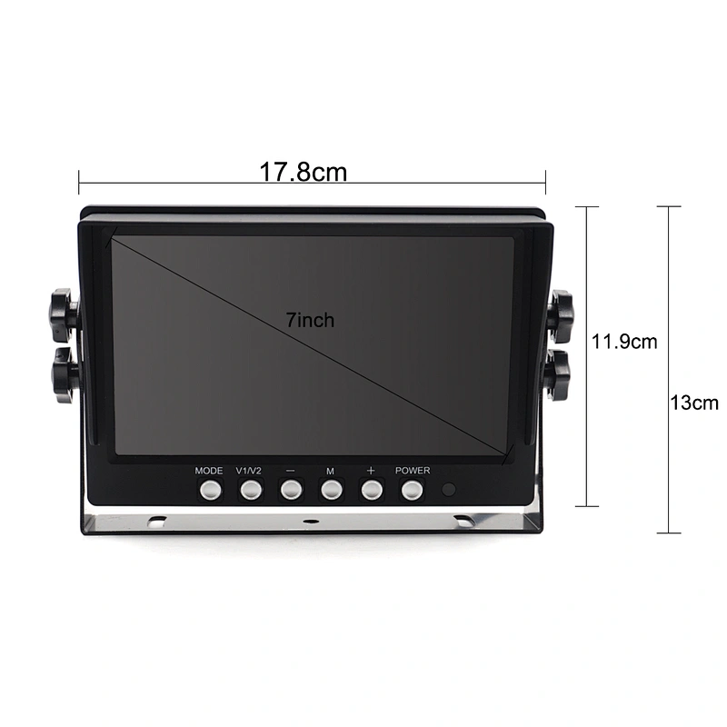 7inch U bracket 2 way input  AHD stand alone monitor for Truck or bus