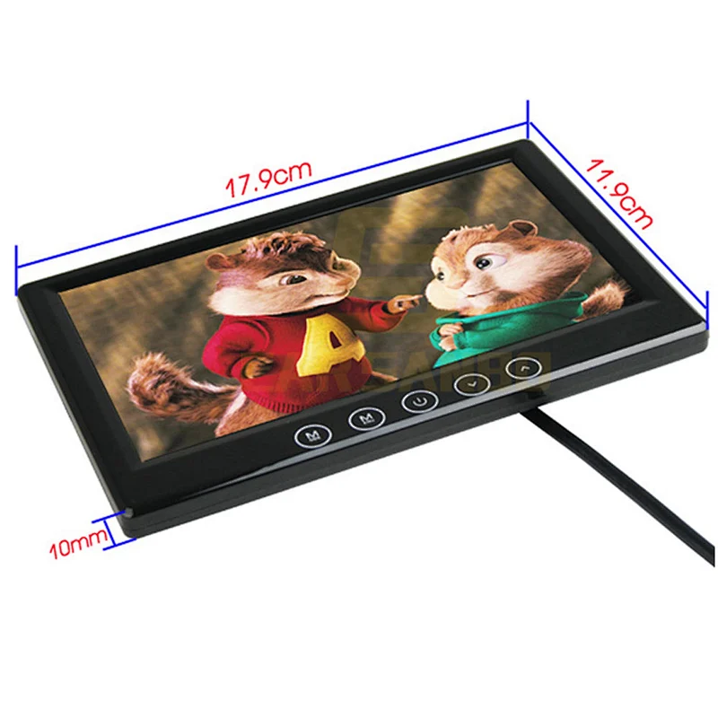 TS716 7inch automobile TFT LED dashboard car monitor with headrest mount frame