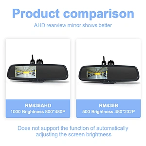 4.3inch 2CH AHD input OEM mirror with auto brighenss change