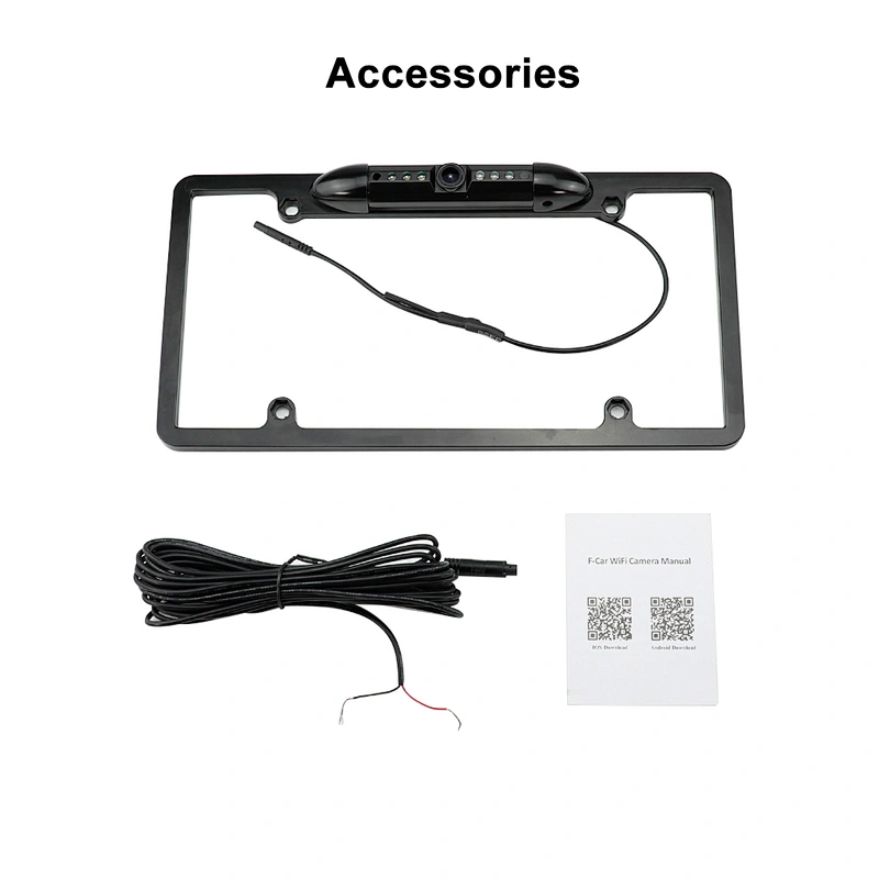HD US License Plate frame wifi camera with IR nightvision