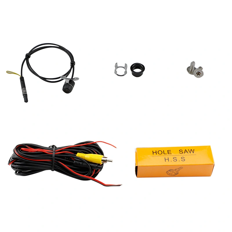 12.5mm mini car rear view camera with guide line switchable cable