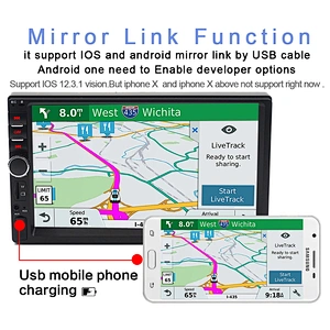7018B Universal 7inch touch screen support mirror link mp5 player car radio from Carsanbo