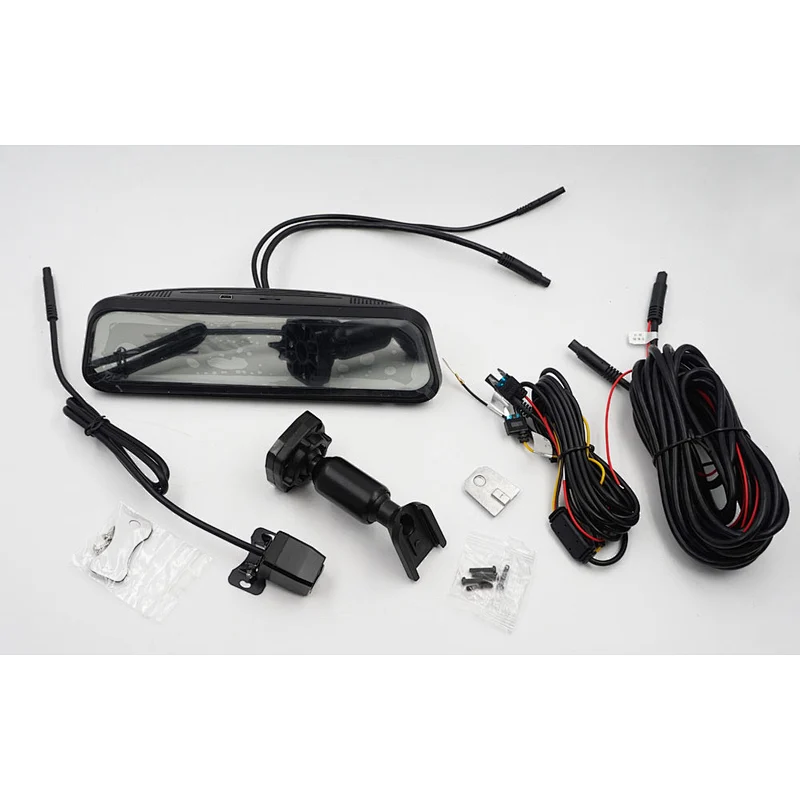 full screen front and rear view camera dual 1080P hd streaming video mirror monitor with dual DVR camera