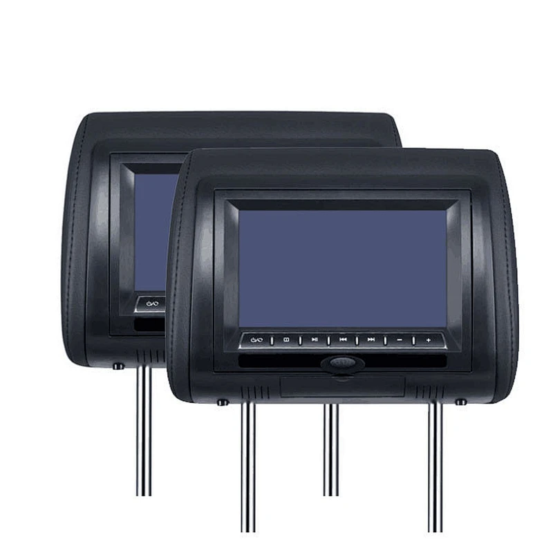 multi-function car dvd headrest with DVD and AV player with LED screen