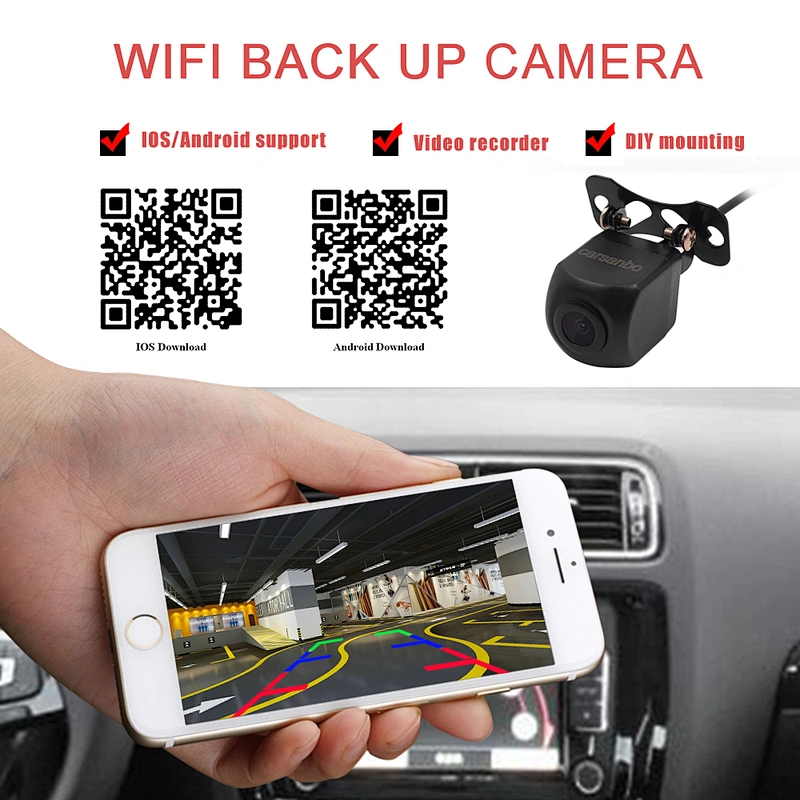 US License Plate HD wireless car backup camera WiFi car Rearview Camera