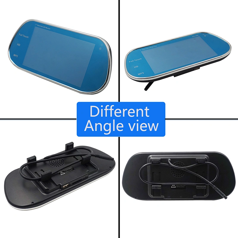 7inch support 1080P video MP5 touch screen car rear mirror monitor with mirror link